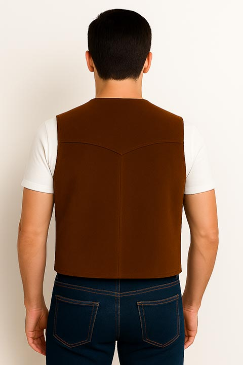 Leather Snap Vest