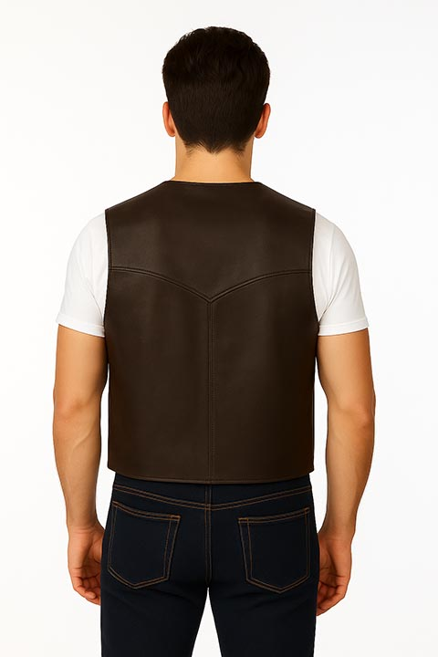 Leather Snap Vest
