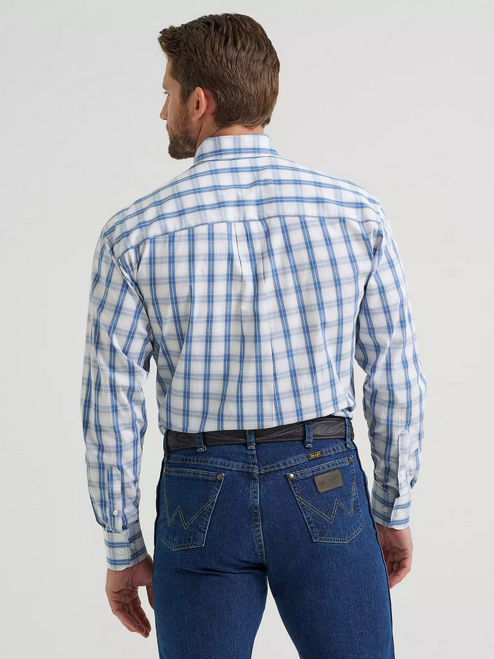 Wrangler® George Strait™ Long Sleeve Button Down One Pocket Shirt