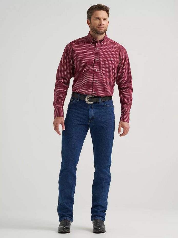 Wrangler® George Strait™ Long Sleeve Button Down One Pocket Shirt
