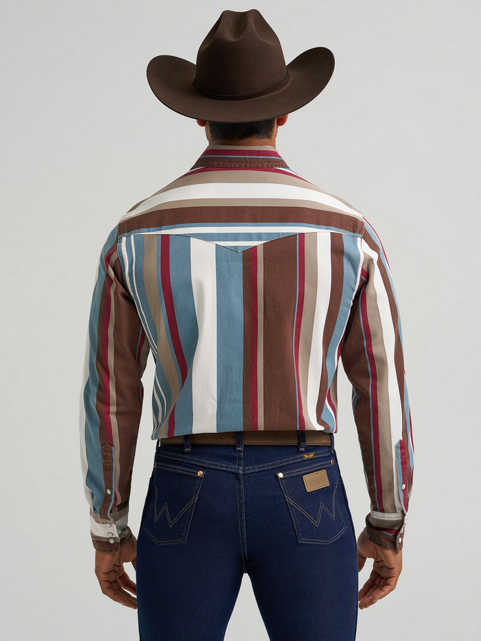 Wrangler Vintage-Inspired Brushpopper Western Snap Workshirt