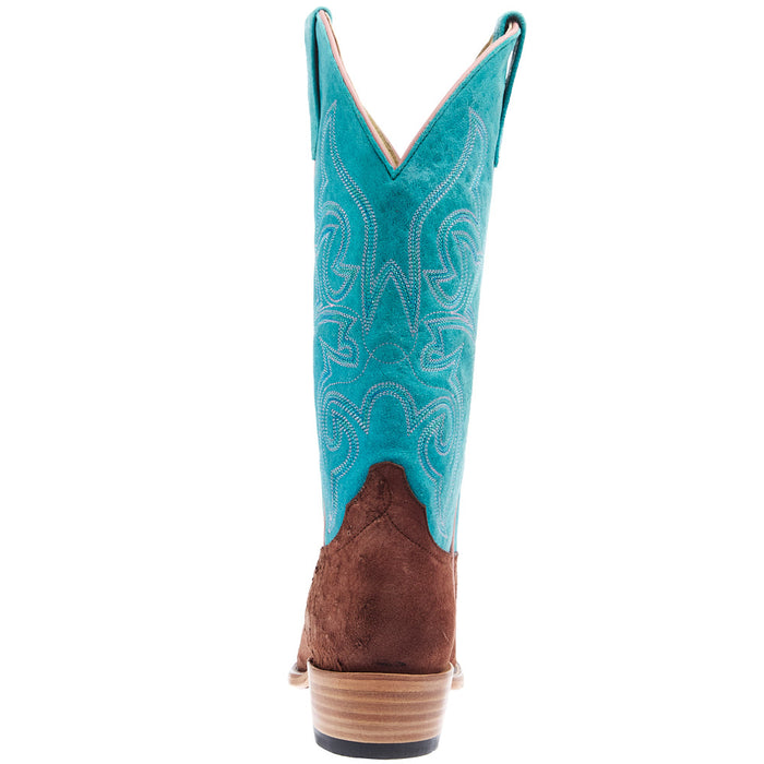 Kango Tobac Turquoise Sensation Reverse Smooth Ostrich Boot  - M9515