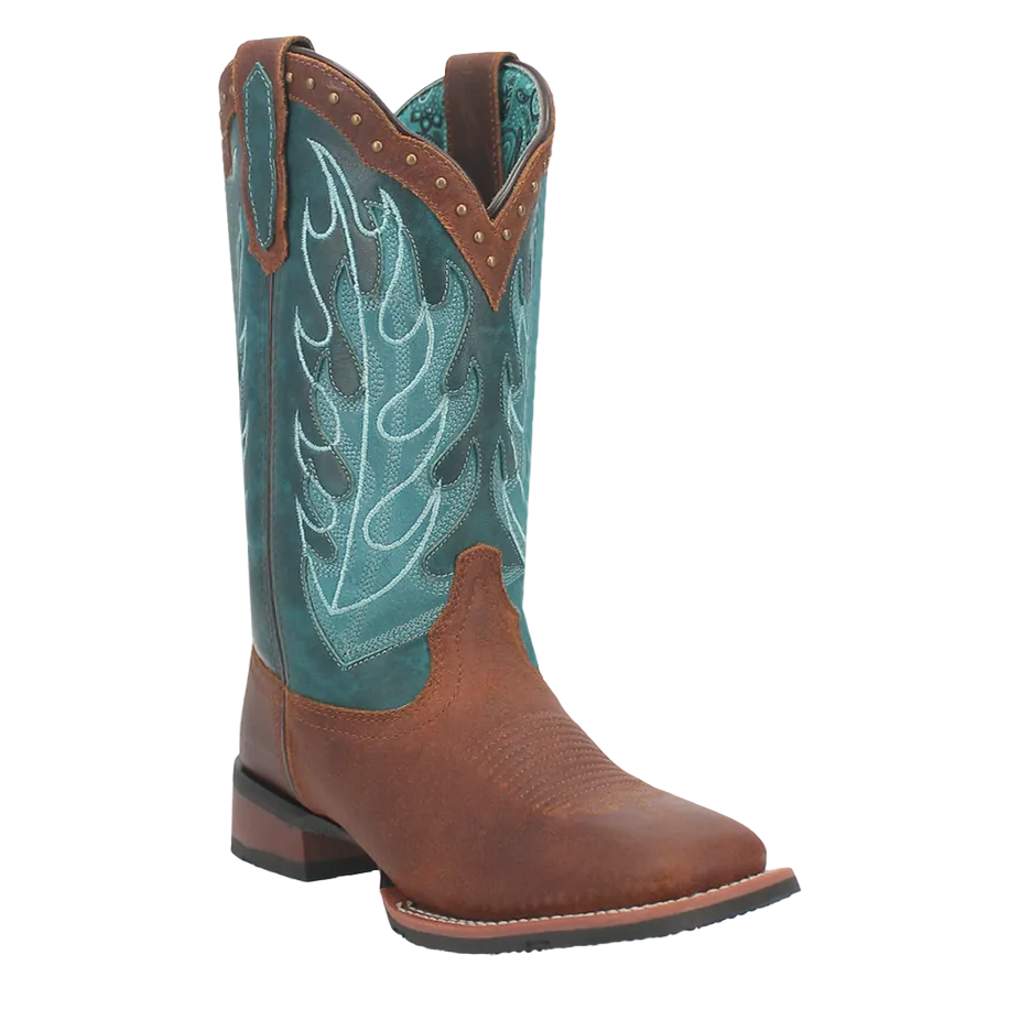 Faye Rust Turquoise Leather Boots