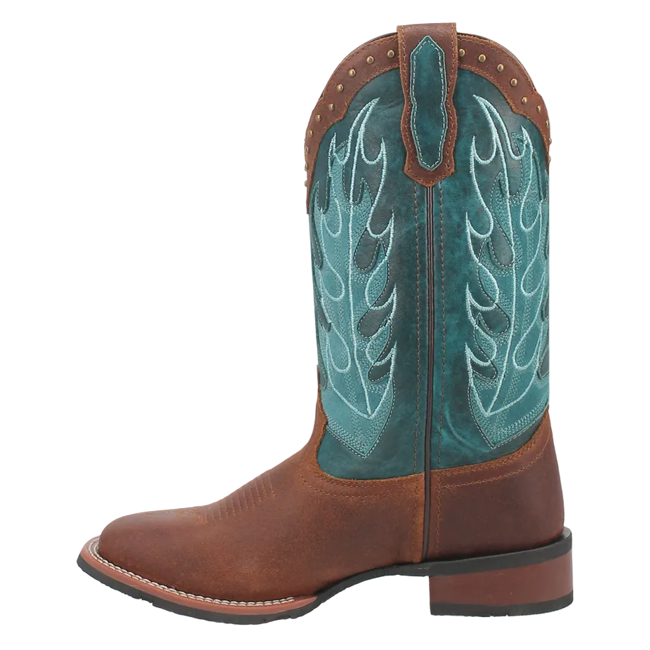 Faye Rust Turquoise Leather Boots