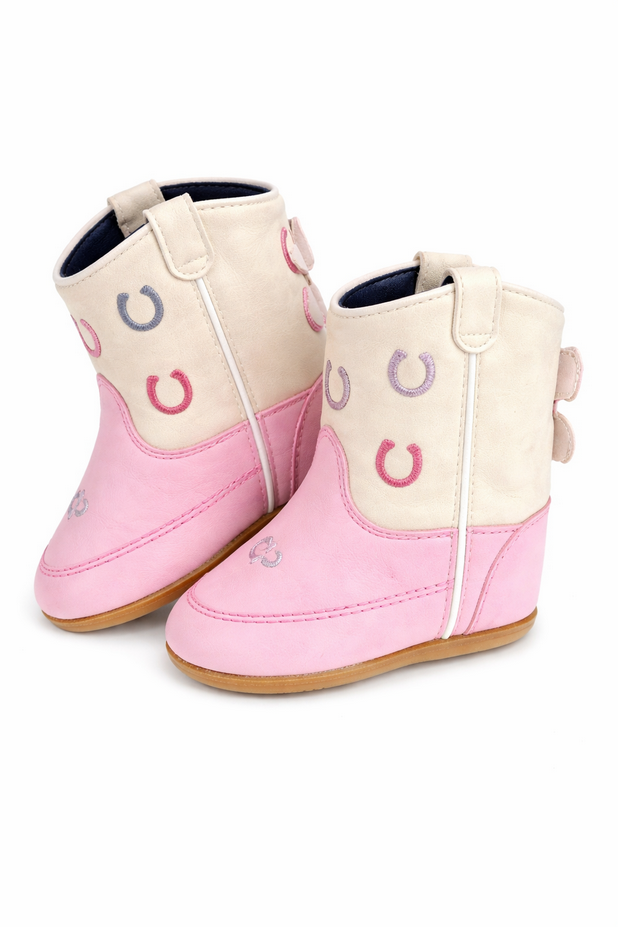 Baby Bucker Pink Horseshoe Boot