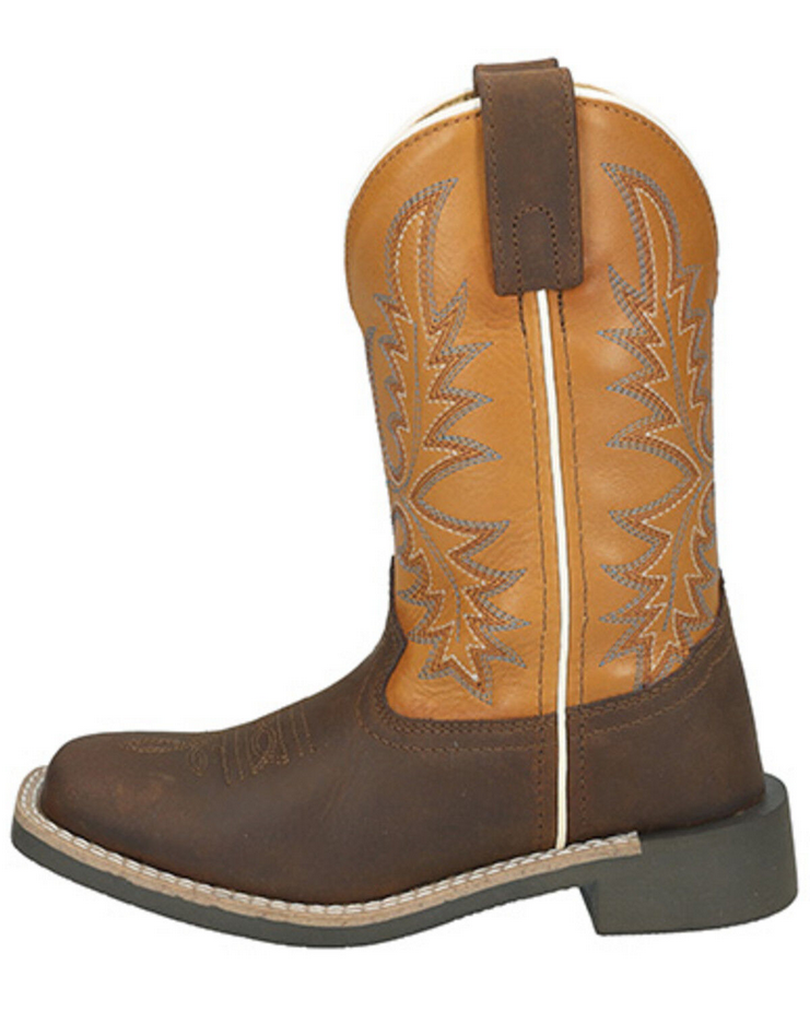 3516C Kids Brown Adobe Oil Distressed Western Boot