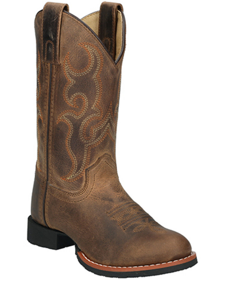 3507C Kids Showdown Brown Western Boot