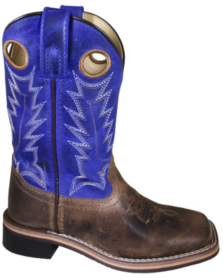 3084C Kids Dusty Brown & Blue Western Boot