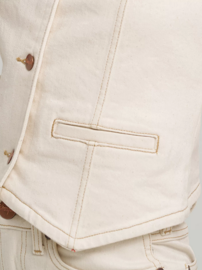 Wrangler Retro Vintage Denim Ivory Vest