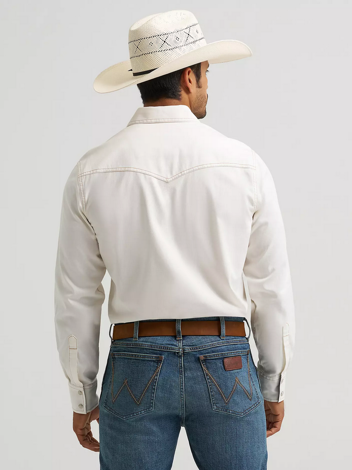 Wrangler Retro Premium Long Sleeve Modern Ivory