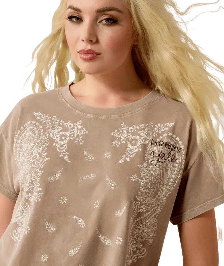 Paisley Boxy Crop T-Shirt