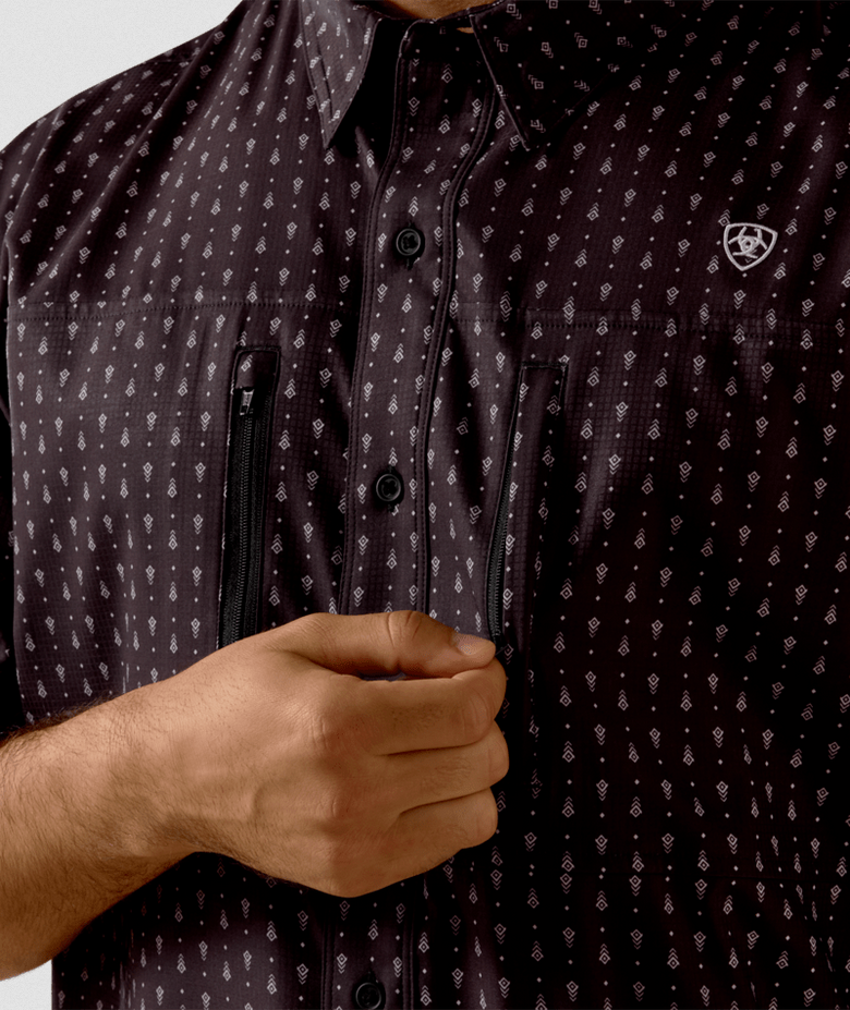 Printed VentTEK Classic Fit Shirt - Black