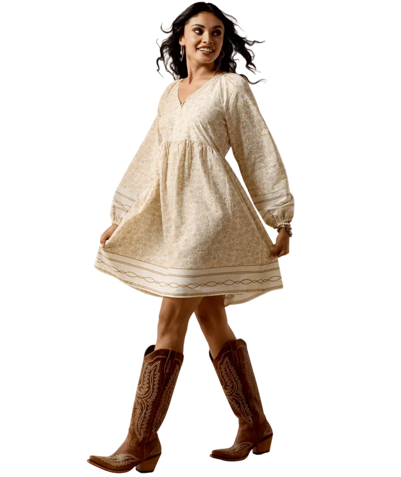 western dress women's clothing Tobacco and a flattering tiered skirt Roper Womens Short Sleeve Western