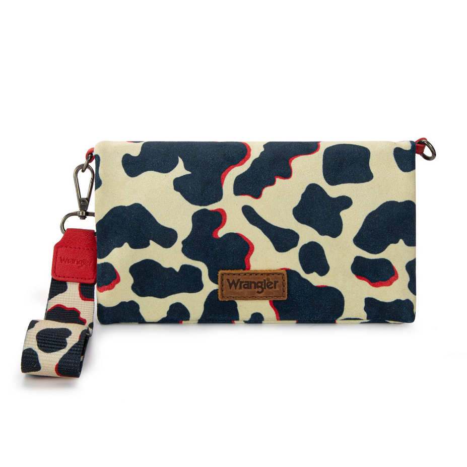 Wrangler Cow Print Wallet - Red