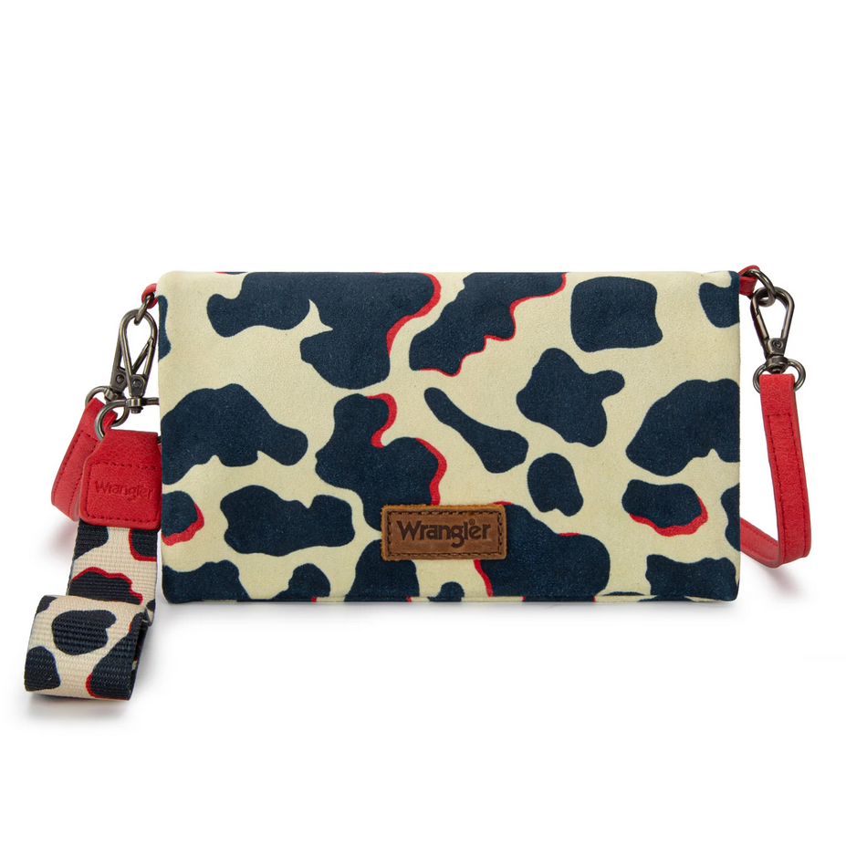 Wrangler Cow Print Wallet - Red
