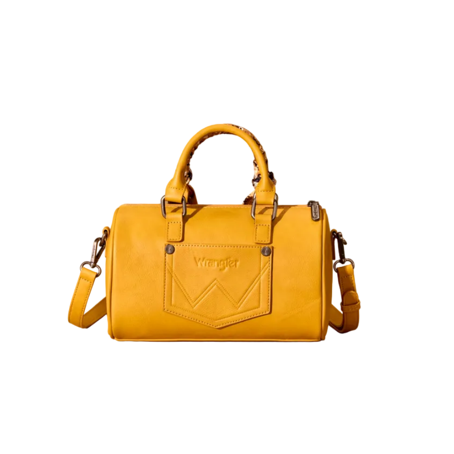 Wrangler Bandana Paisley Print Barrel Crossbody – Yellow