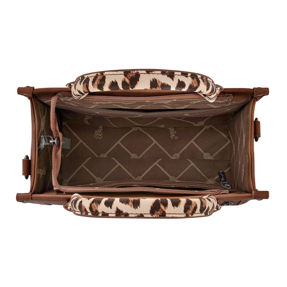Wrangler Leopard Print Concealed Carry Tote/Crossbody