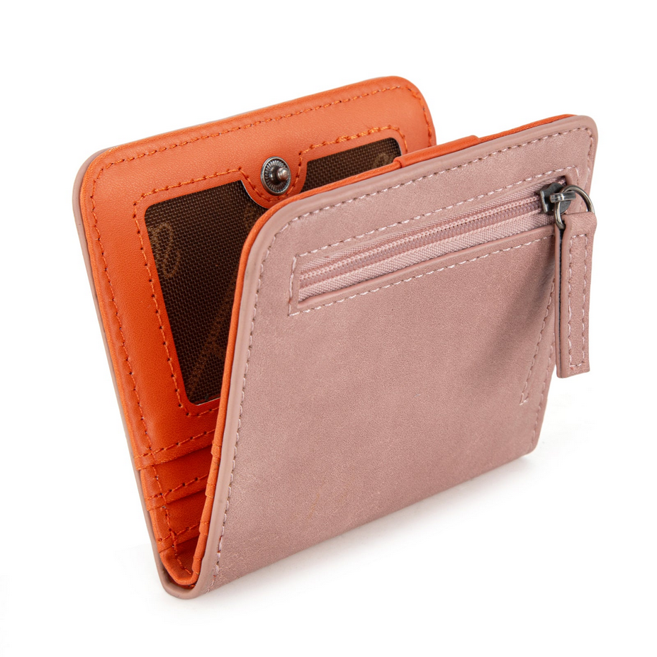 Wrangler RFID Small Bi-Fold Wallet - Pink