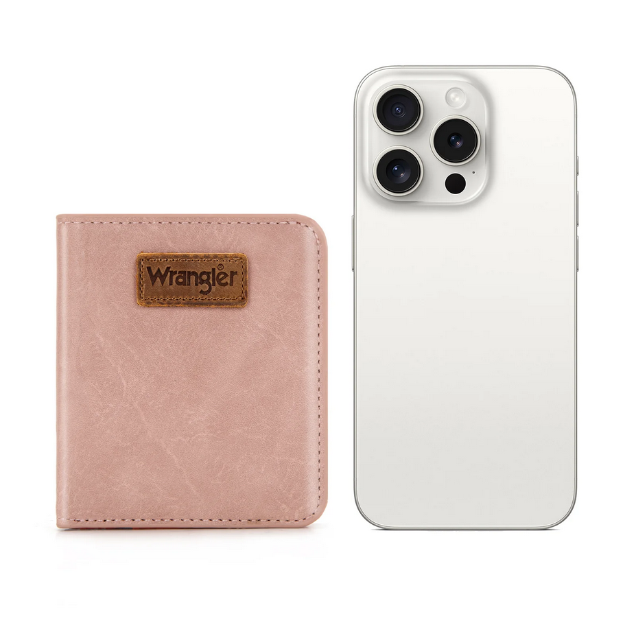 Wrangler RFID Small Bi-Fold Wallet - Pink