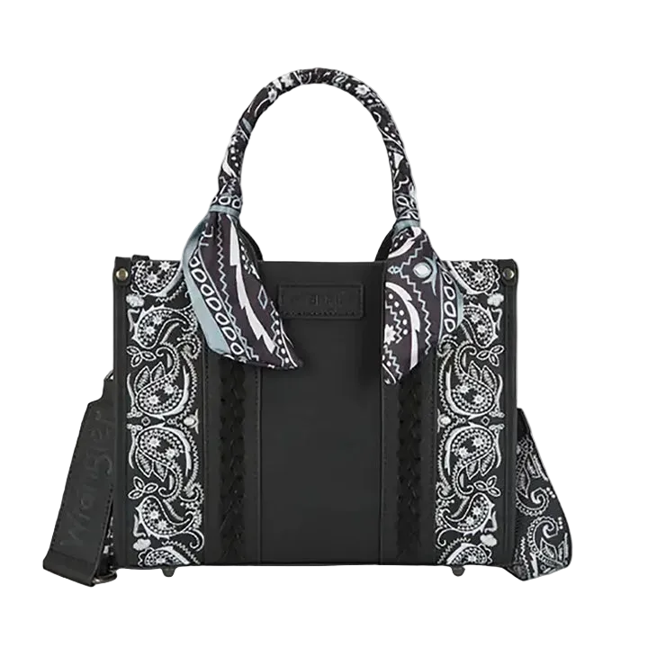 Wrangler Bandana Paisley Tote  - Black