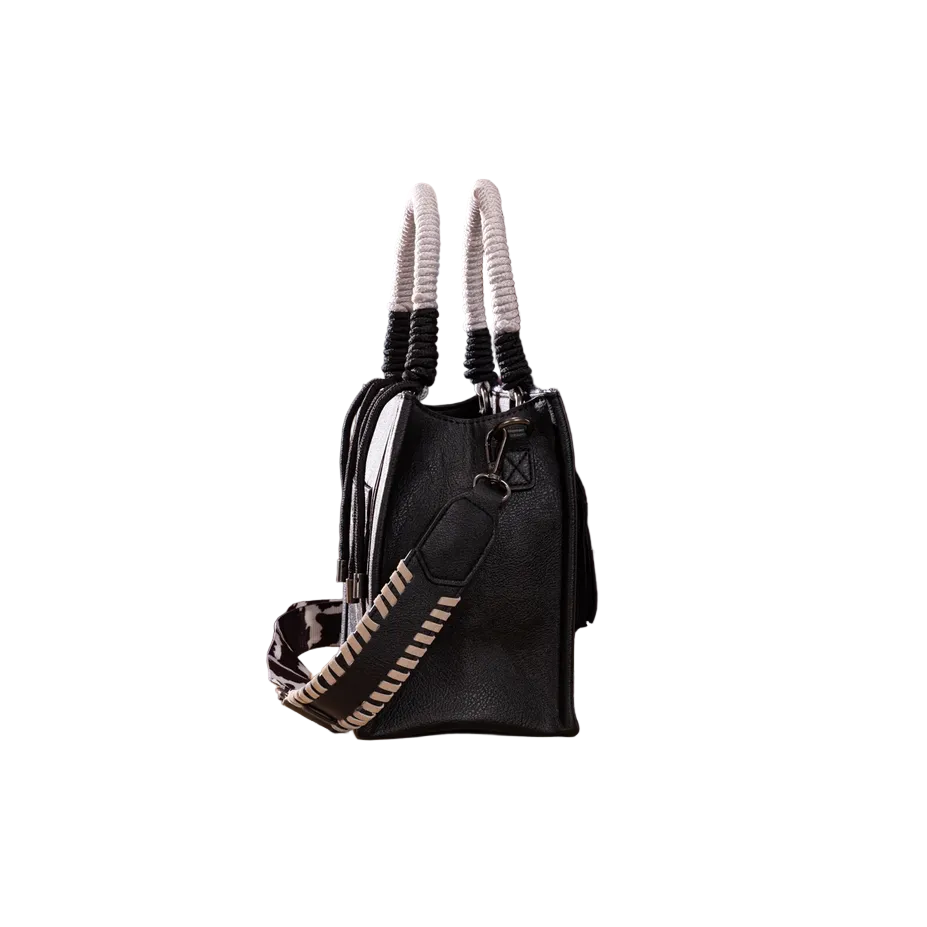 Wrangler Cow Print Tote - Black