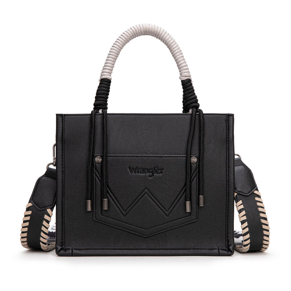 Wrangler Cow Print Tote - Black