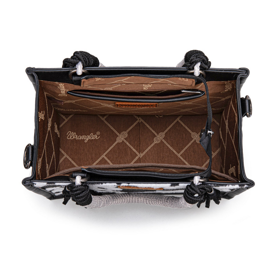 Wrangler Cow Print Tote - Black