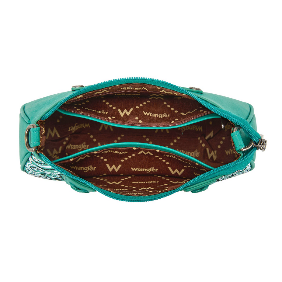 Wrangler Bandana Paisley Print Shoulder Bag/Crossbody – Turquoise