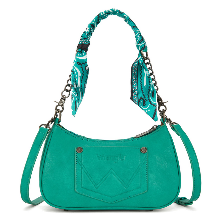 Wrangler Bandana Paisley Print Shoulder Bag/Crossbody – Turquoise