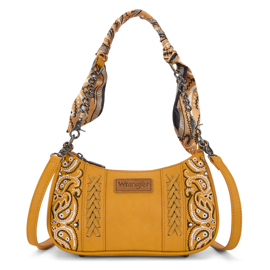 Wrangler Bandana Paisley Print Shoulder Bag/Crossbody – Yellow