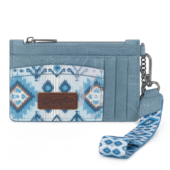 Wrangler Aztec Key Chain Wristlet Card Wallet - Jean