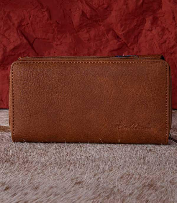 Montana West Feather Embroidered Wallet