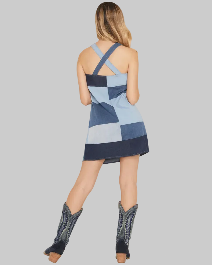 Dottie Sleeveless Indigo Dress