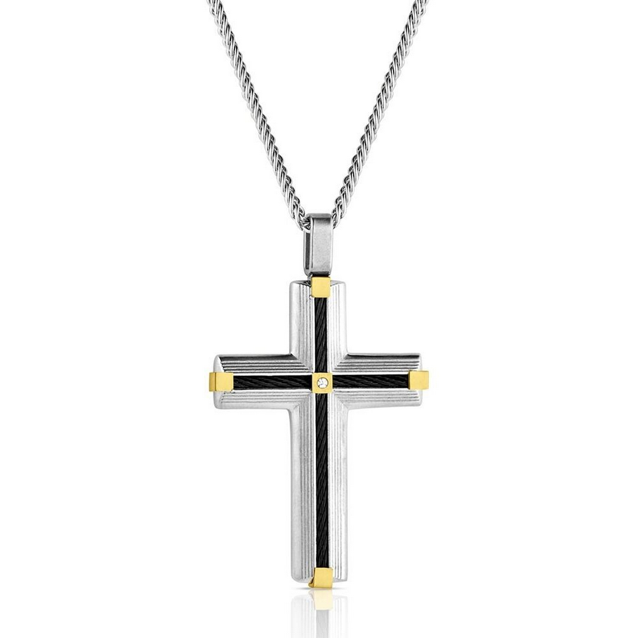 Golden Points Cross Necklace