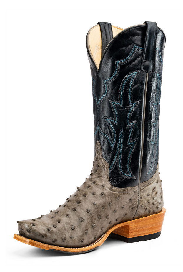 HP9549 Serpentine Bruciato Full Quill Ostrich Boot