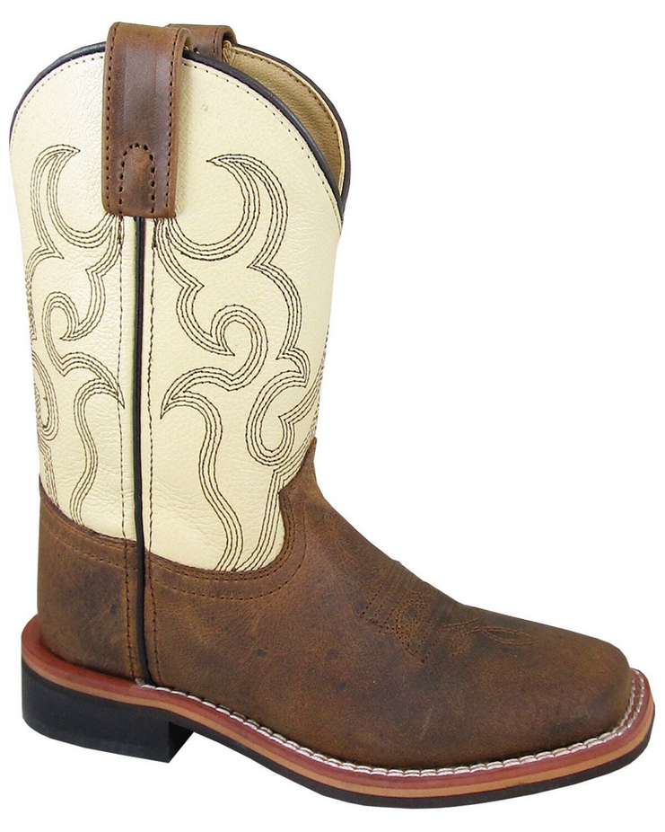 3705Y Youth Scout Brown Cream Leather Boot