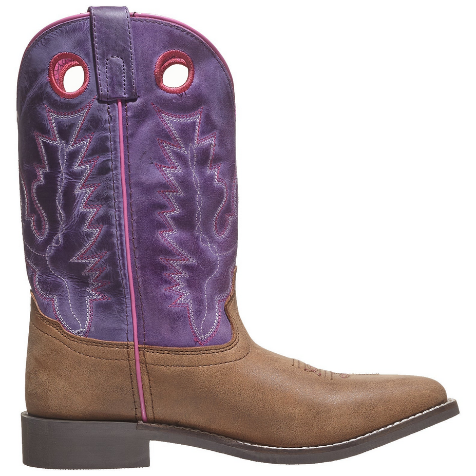 3122Y Kids Tracie Brown Distress / Purple Boot