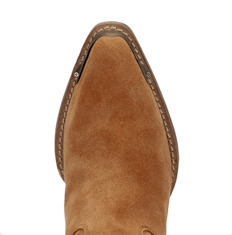 Texas Charm Suede Leather Bootie - Camel Cow