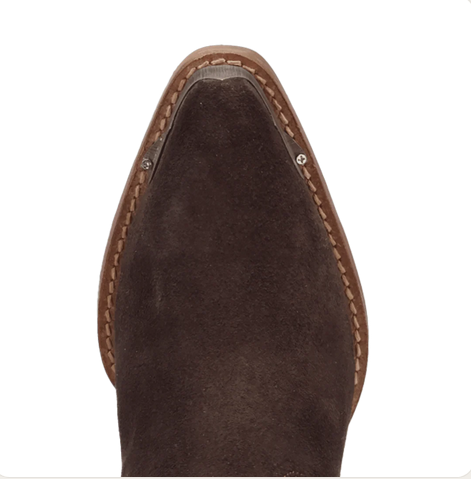 Texas Charm Suede Leather Bootie - Brown Leopard
