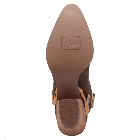 Texas Charm Suede Leather Bootie - Brown Leopard