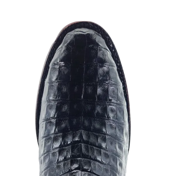Men’s Black Caiman Belly Medium Round 13″ Boot