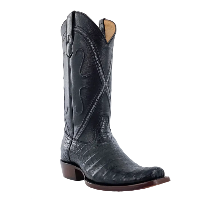 Men’s Caiman Belly Wide Square Corded Stitch 13″ Boot