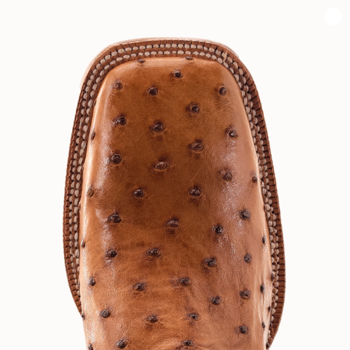 Men’s Antique Saddle Full Quill Ostrich Wide Square 11″
