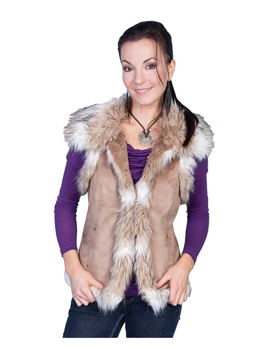 Scully Hazelnut Faux Fur Vest