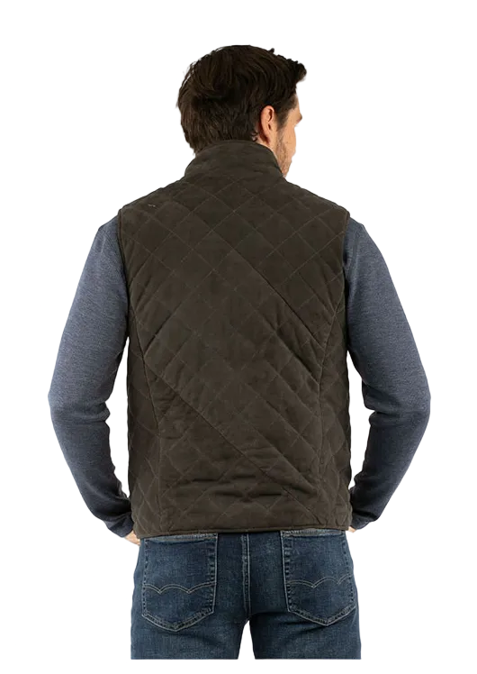 Scully Quilted Leather Charcoal Vest