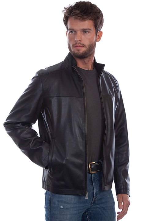Scully Black Lamb Leather Jacket