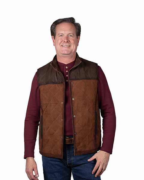 Scully Mens Heritage quilted Leather Jacket