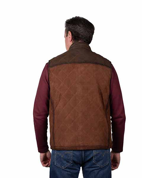 Scully Mens Heritage quilted Leather Jacket