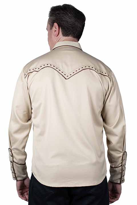Scully Mens Diamond Yoke Embroidered Shirt