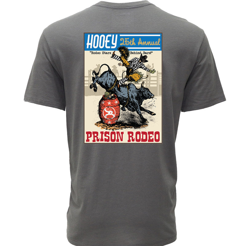 "Prison Rodeo" T-shirt Grey w/Multi Color Rodeo Graphic